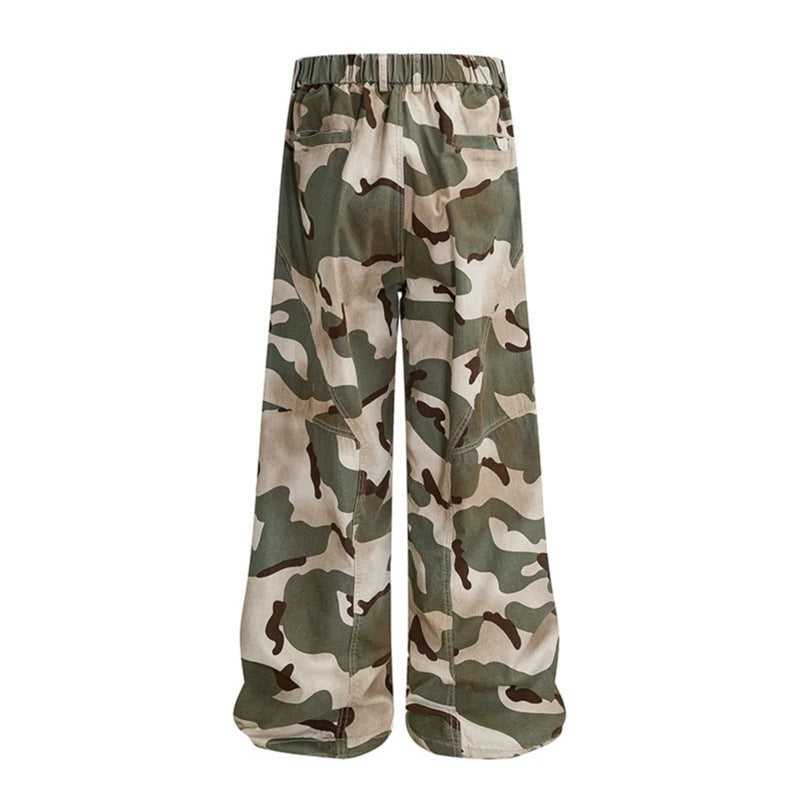 Damen weite Cargo‑Culotte‑Hose im Loose‑Fit mit Knie‑Patch und elastischem Bund Nord Taschen