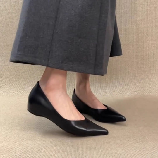Damen spitze Ballerinas mit raffinierter Ausschnittform und komfortablem InnenlNord Taschenen
