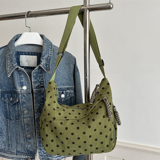 Damen Umhängetasche mit Punktemuster und verstellbarem Schulterriemen Nord Taschen