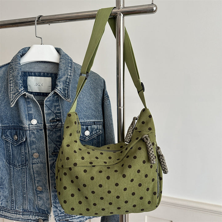 Damen Umhängetasche mit Punktemuster und verstellbarem Schulterriemen Nord Taschen