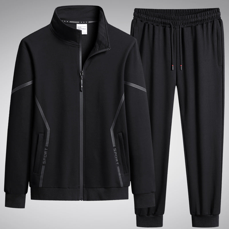 Men's  performance zip-front track jacket and tapered jogger set Nord Taschen
