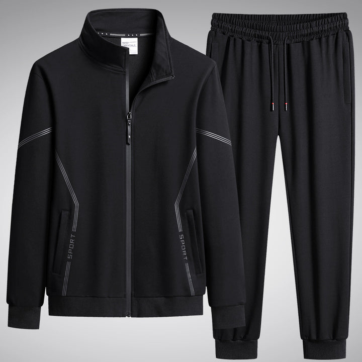 Men's  performance zip-front track jacket and tapered jogger set Nord Taschen