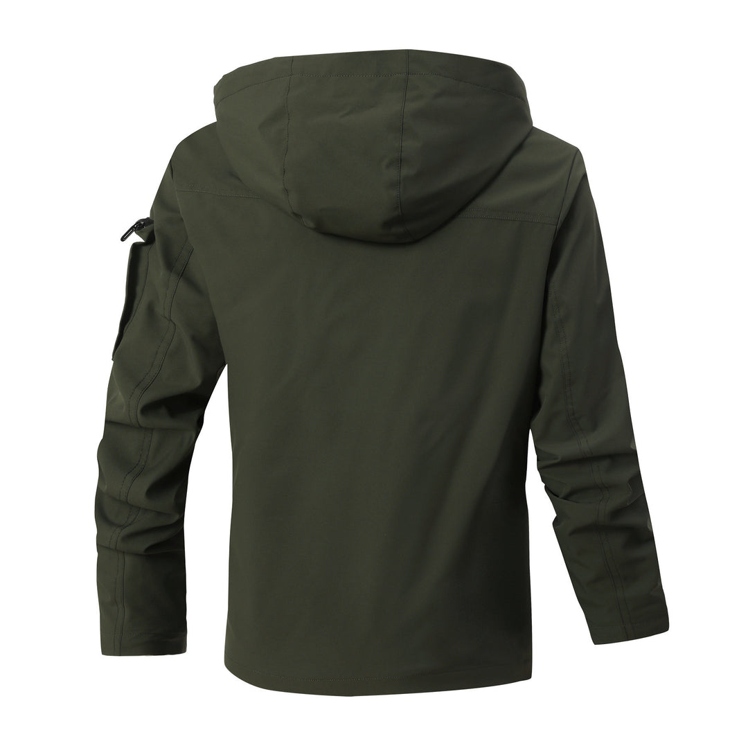 Herren Outdoor-Parka mit karierter Innenfütterung, Kapuze und Multifunktionstaschen Nord Taschen