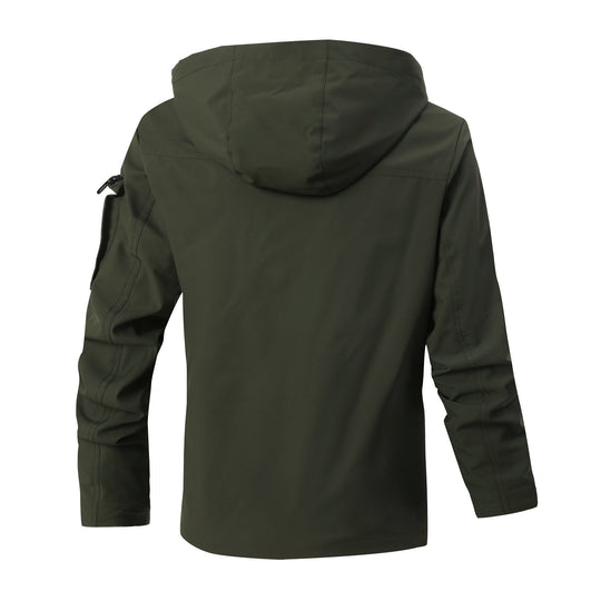 Herren Outdoor-Parka mit karierter Innenfütterung, Kapuze und Multifunktionstaschen Nord Taschen