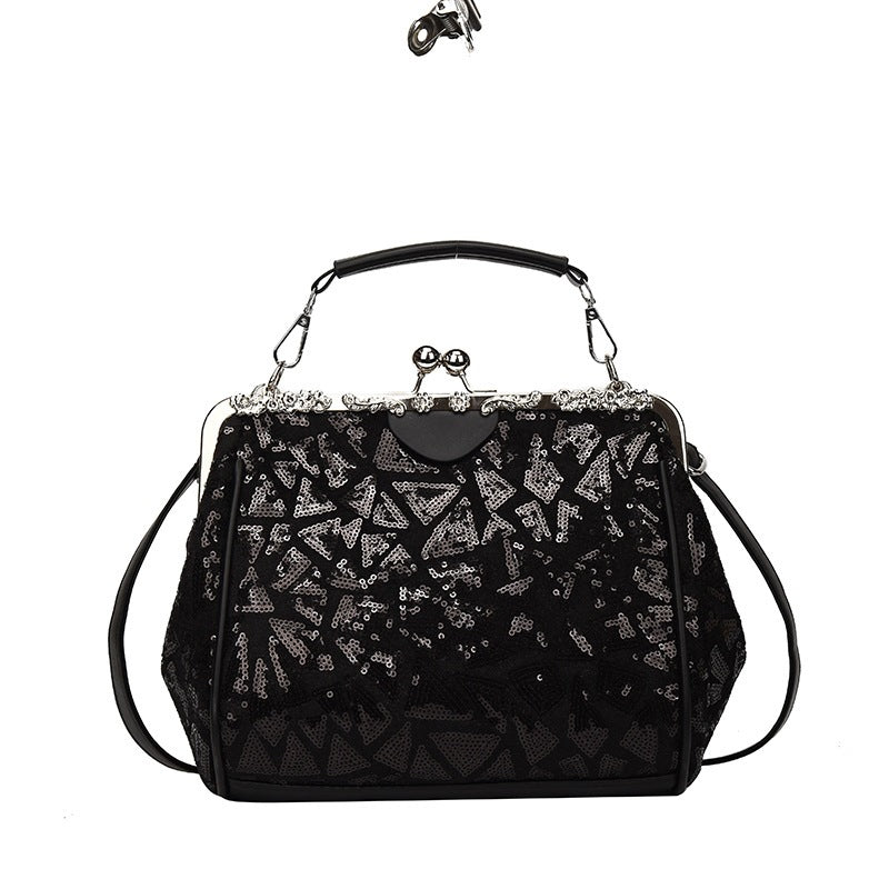 Damen stilvolle Abendtasche mit Glitter-Applikationen Nord Taschen