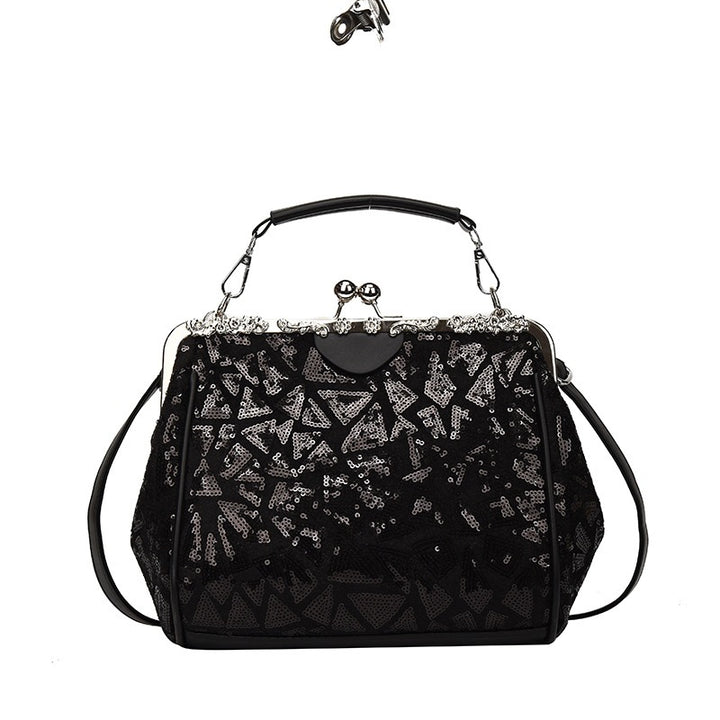 Damen stilvolle Abendtasche mit Glitter-Applikationen Nord Taschen