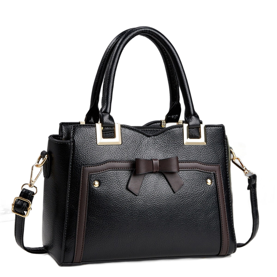 Damen elegante Handtasche mit schimmerndem Schleifendetail und abnehmbarem Schulterriemen Nord Taschen