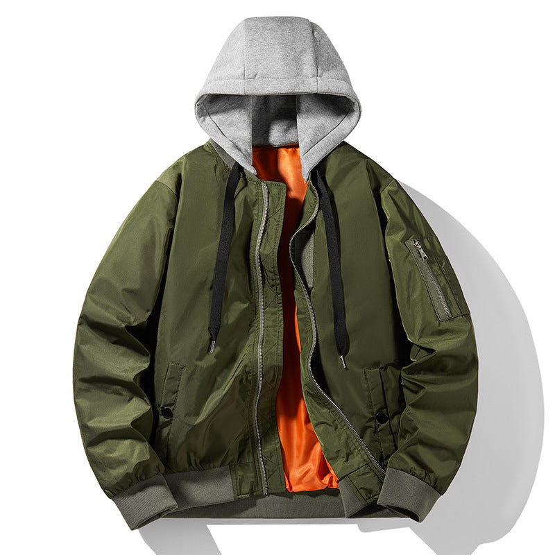Herren Urban-Bomberjacke mit integriertem Kapuzenlayer, kontrastiertem Thermofutter und Ärmeltasche Nord Taschen