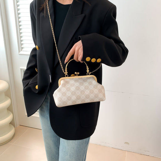 Damen-Clutch mit elegantem Blütenmuster und verziertem Kettenverschluss Nord Taschen