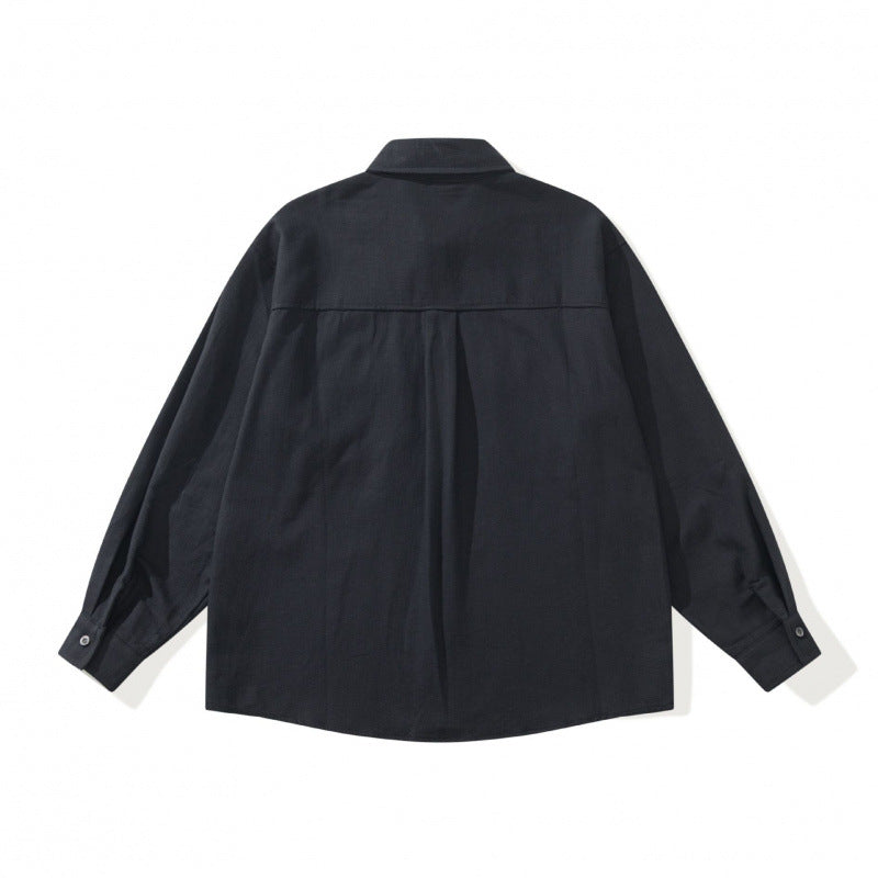 Unisex Boxy-Overshirtjacke im Utility‑Stil mit aufgesetzten Klappentaschen und Hemdkragen Nord Taschen