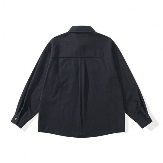 Unisex Boxy-Overshirtjacke im Utility‑Stil mit aufgesetzten Klappentaschen und Hemdkragen Nord Taschen