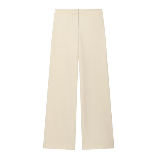 Damen Hochtaillierte Palazzo-Hose mit weitem Bein und glattem Bund Nord Taschen
