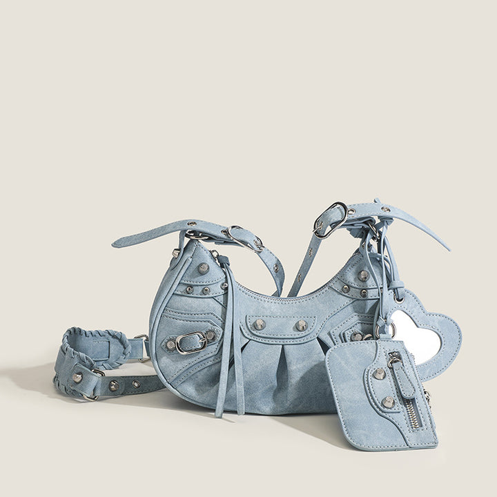 Damen Umhängetasche mit elegantem Kroko-Design und praktischen Außentaschen Nord Taschen