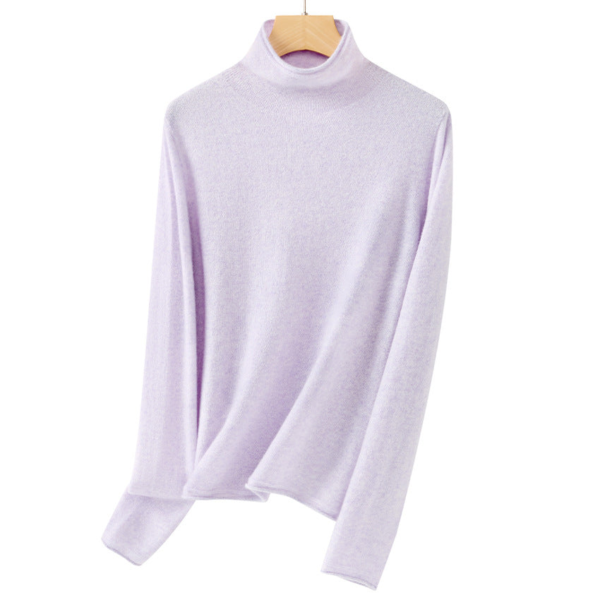 Damen Feiner Rollkragenpullover aus ultraleichtem Feinstrick mit schlanker Silhouette Nord Taschen