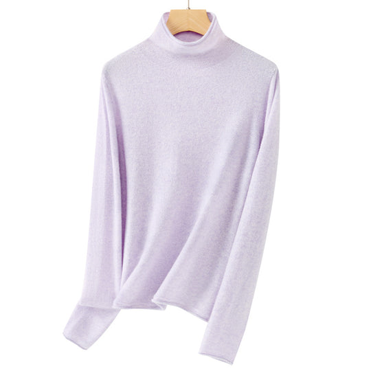 Damen Feiner Rollkragenpullover aus ultraleichtem Feinstrick mit schlanker Silhouette Nord Taschen
