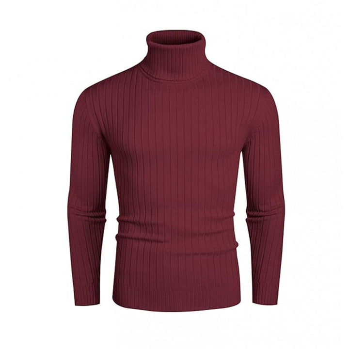Herren gerippter Rollkragenpullover aus Feinstrick mit taillierter Silhouette Nord Taschen