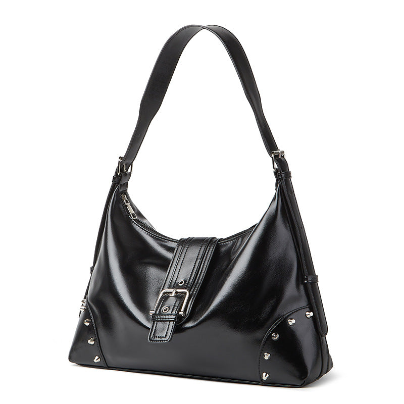 Damen Tasche mit dekorativen Nieten und elegantem Schnallenverschluss Nord Taschen
