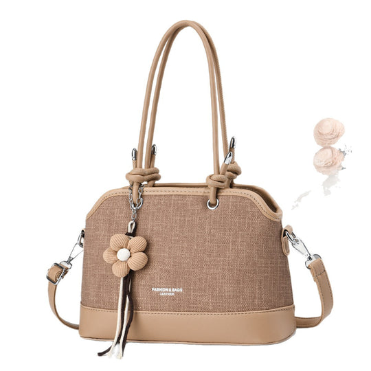 Damen modische Handtasche mit abnehmbaren Blumenanhänger Nord Taschen