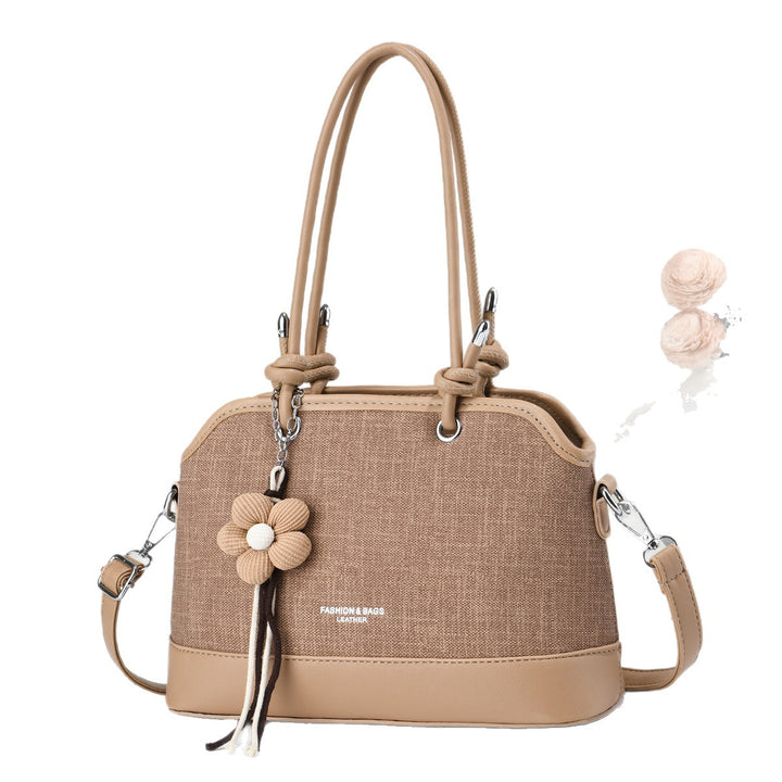 Damen modische Handtasche mit abnehmbaren Blumenanhänger Nord Taschen