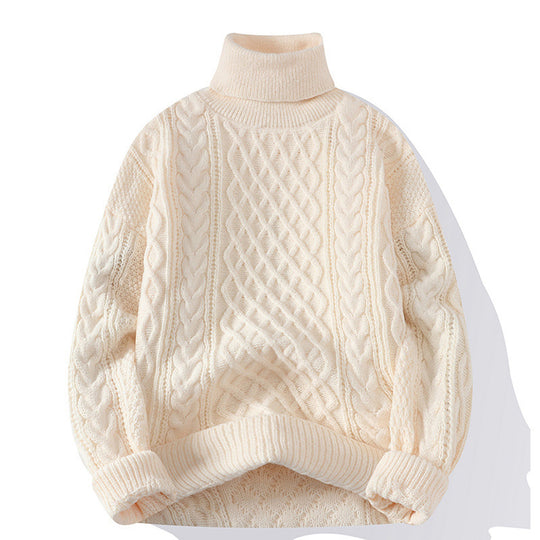 Damen Grobstrickpullover mit Rollkragen Nord Taschen