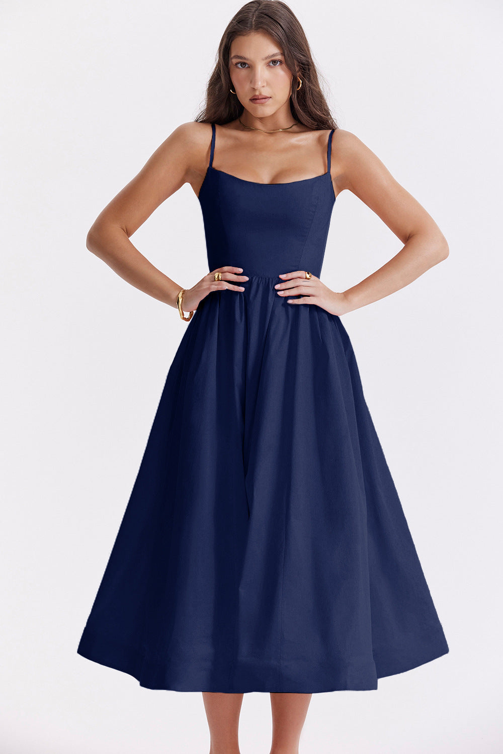 Damen Maxikleid mit floralem Print und verstellbaren Spaghettiträgern
