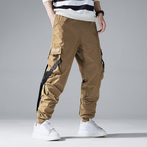 Herren Tapered Cargo-Jogginghose mit mehrfachen Klapp‑ und Gurtbandtaschen Nord Taschen