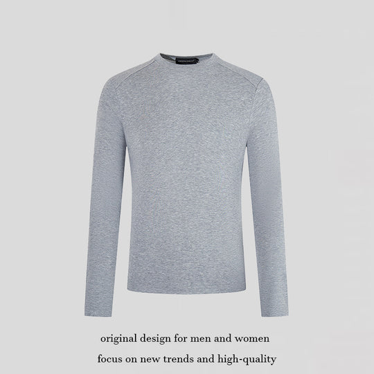 Herren Feinstrick-Pullover mit Rundhalsausschnitt aus Merinowolle Nord Taschen