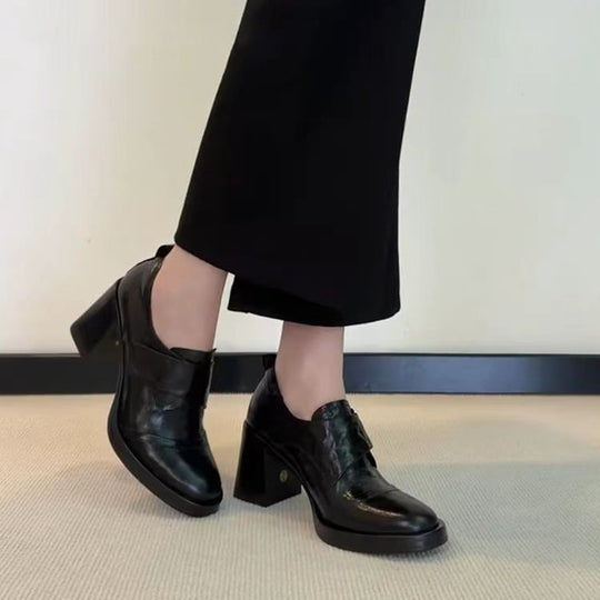 Damen Monkstrap-Loafer mit breitem Riemen und skulpturiertem Blockabsatz Nord Taschen