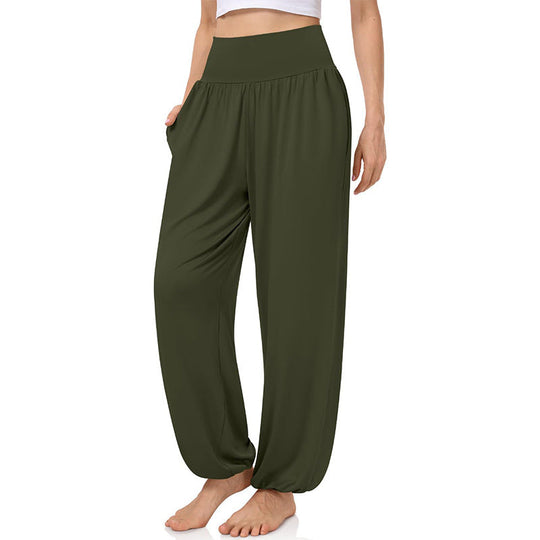 Damen Weite Freizeithose mit elastischem Bund und praktischen Seitentaschen Nord Taschen