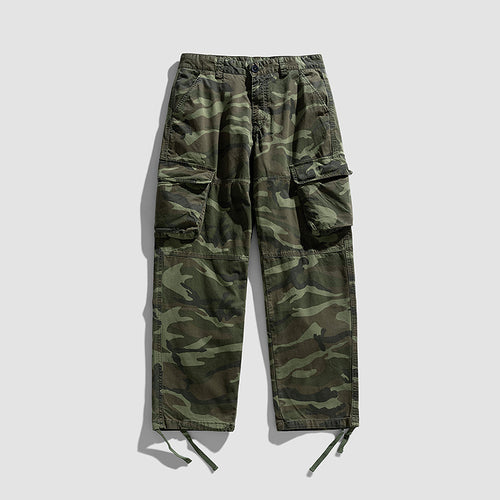 Herren Cargohose im Military-Style mit großvolumigen Klappentaschen und verstellbaren Beinabschlüssen Nord Taschen