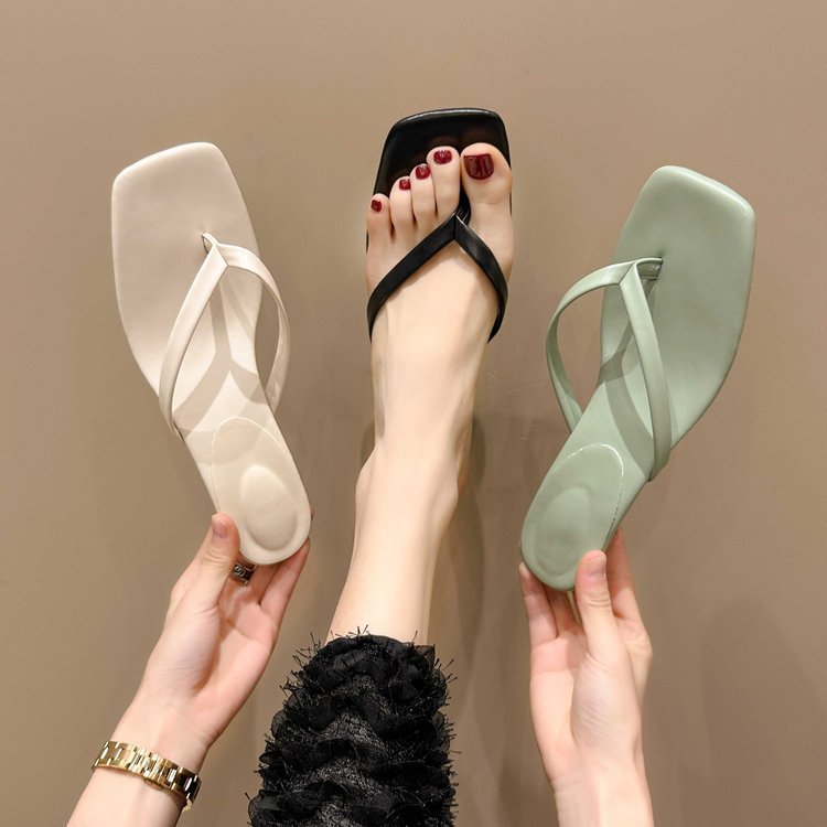 Damen Minimalistische Zehentrenner-Pantoletten mit elegantem Design - Arvani