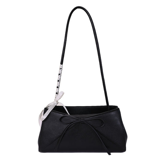 Damen elegante Umhängetasche mit dekorativem Kordelzug und buntem Anhänger Nord Taschen