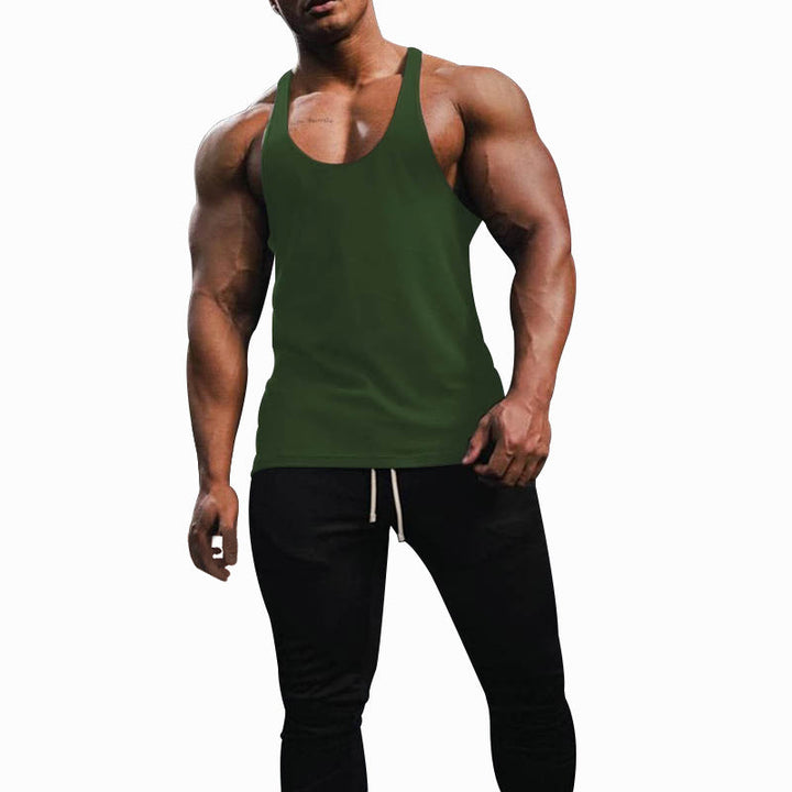 Herren Sporttanktop mit racerback Design und atmungsaktiver Baumwolle