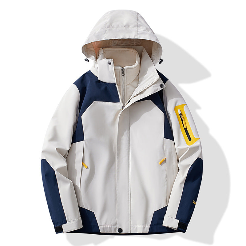 Damen Multifunktionale Trekking-Softshelljacke mit herausnehmbarer Fleece‑Innenlage und Kapuze Nord Taschen