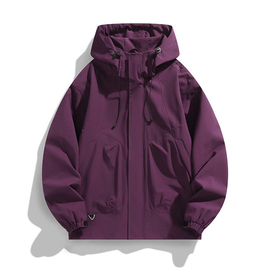 Unisex Leichte wasserdichte Utility-Kapuzenjacke mit verstellbaren Bündchen und großen Eingrifftaschen Nord Taschen