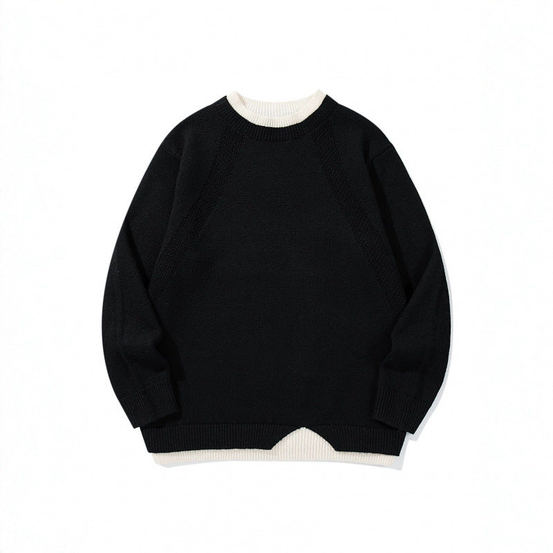 Unisex Feinstrickpullover mit Raglannaht und dreieckigem Saumbesatz Nord Taschen