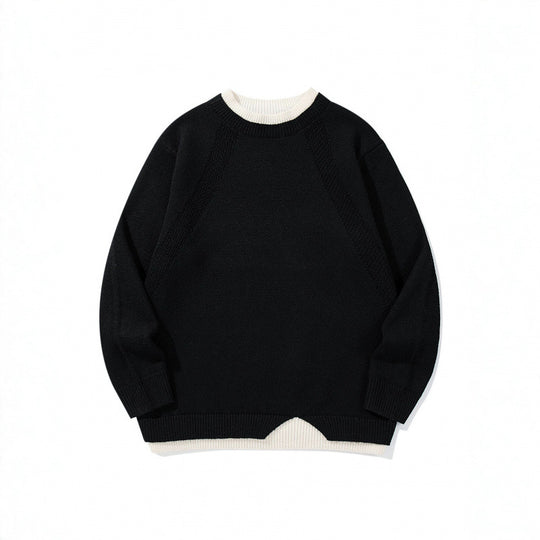 Unisex Feinstrickpullover mit Raglannaht und dreieckigem Saumbesatz Nord Taschen
