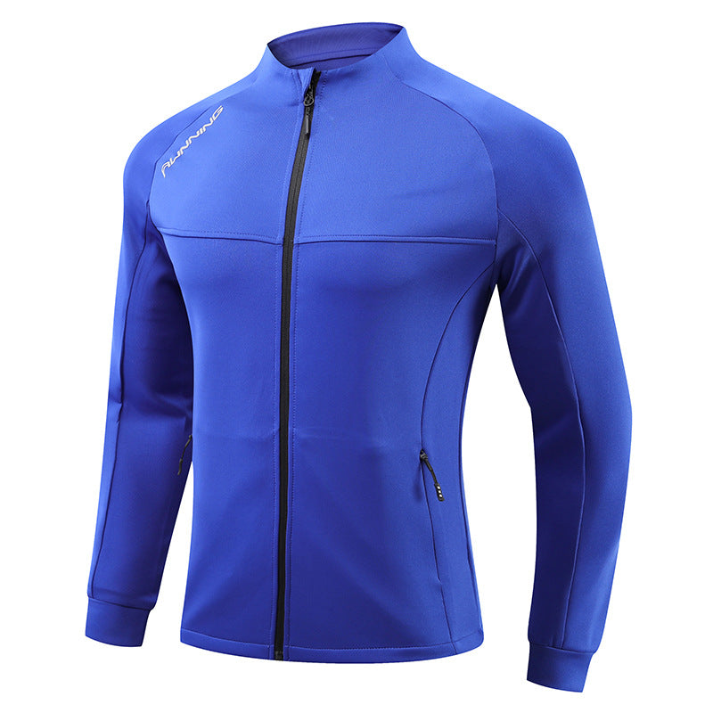 Herren Lauf-Trainingsjacke mit windabweisendem Stretch, Slim-Fit und Reißverschlusstaschen Nord Taschen