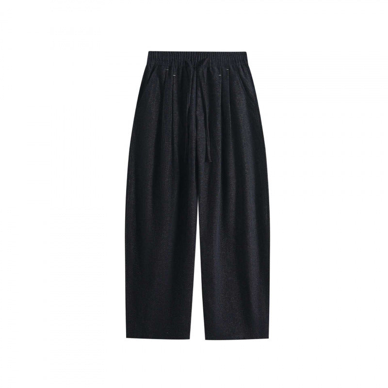 Damen Weite Culotte-Hose mit elastischem Bund und Tunnelzug Nord Taschen