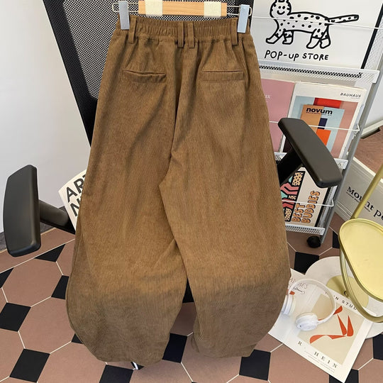 Damen Hochtaillierte Cordhose Nord Taschen