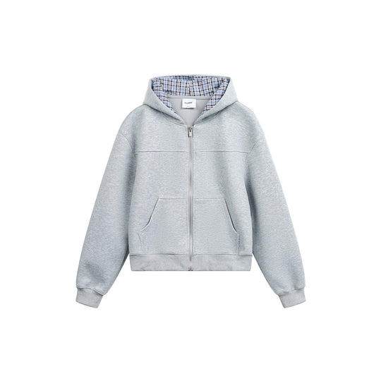 Unisex Kapuzenjacke mit Karofutter und durchgehendem Reißverschluss Nord Taschen