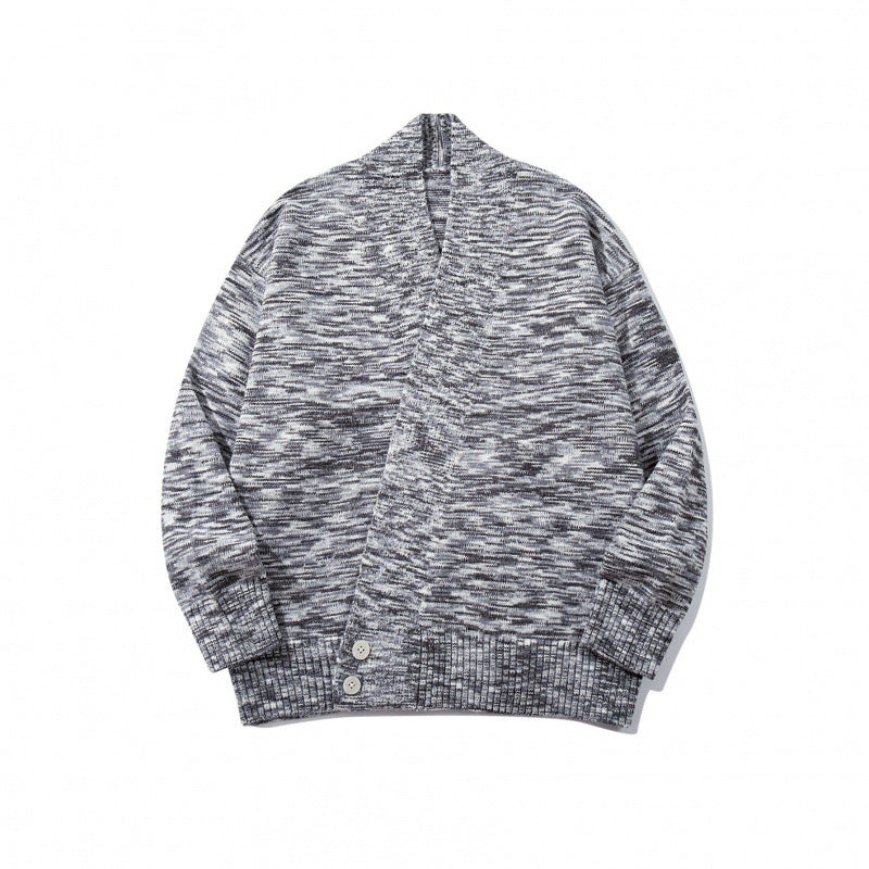 Unisex Boxy-Strickcardigan mit asymmetrischer Knopfleiste und breit geripptem Saum Nord Taschen