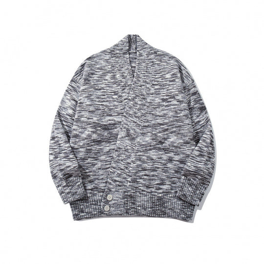 Unisex Boxy-Strickcardigan mit asymmetrischer Knopfleiste und breit geripptem Saum Nord Taschen