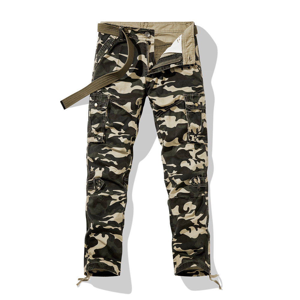 Herren Cargohhose im Military-Style mit verstärkten Knien, Multifunktions‑Taschen & Kordelbund Nord Taschen