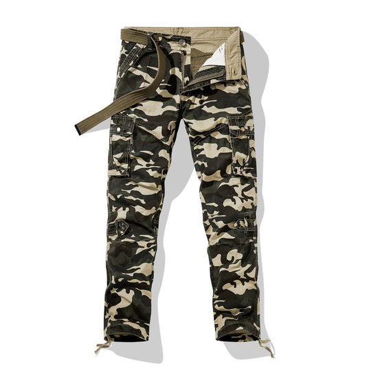 Herren Cargohhose im Military-Style mit verstärkten Knien, Multifunktions‑Taschen & Kordelbund Nord Taschen