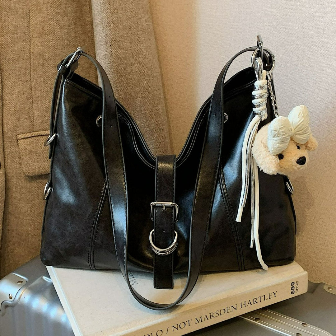 Damen Hobo-Tasche mit kuscheligem Tieranhänger Nord Taschen