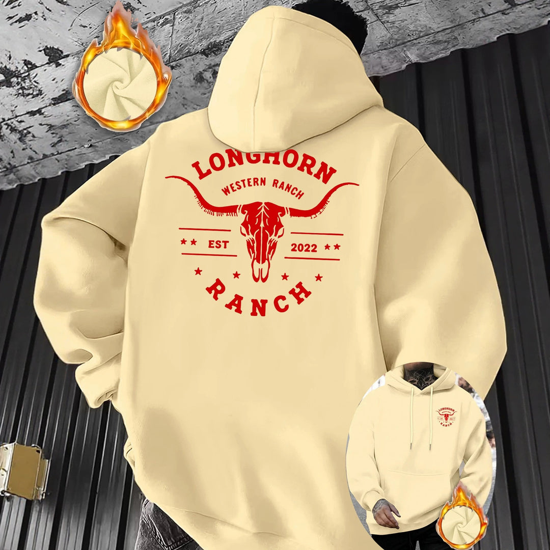 Herren Komfortabler Kapuzenpullover mit markantem Druck Nord Taschen