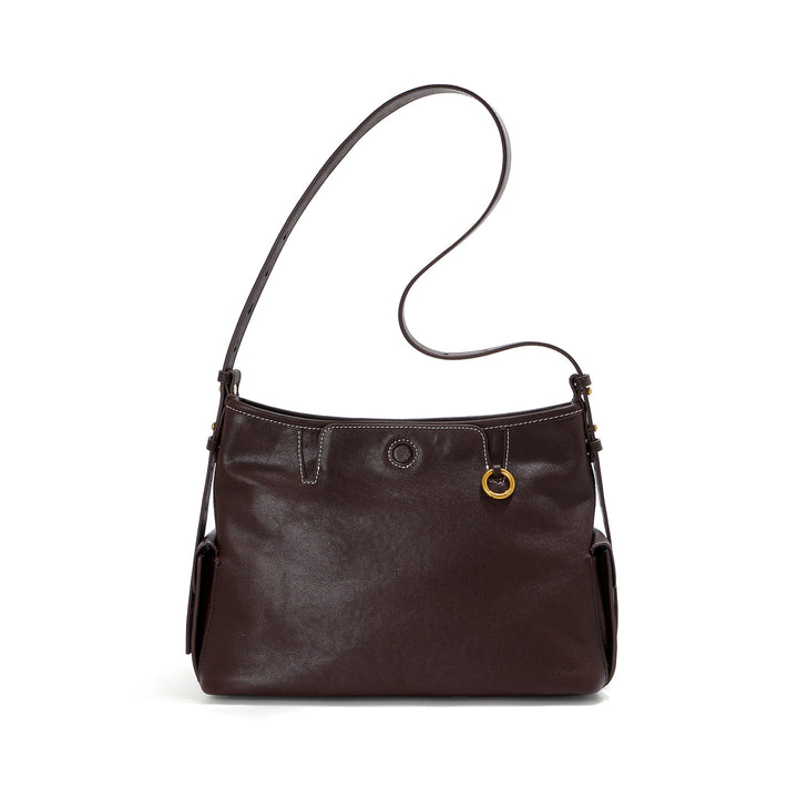 Damen handliche Schultertasche mit eleganten Strukturen Nord Taschen
