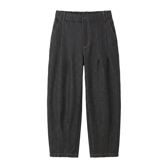 Damen Hochtaillierte weite Culotte-Hose mit Bügelfalte und elastischem Rückenteil Nord Taschen
