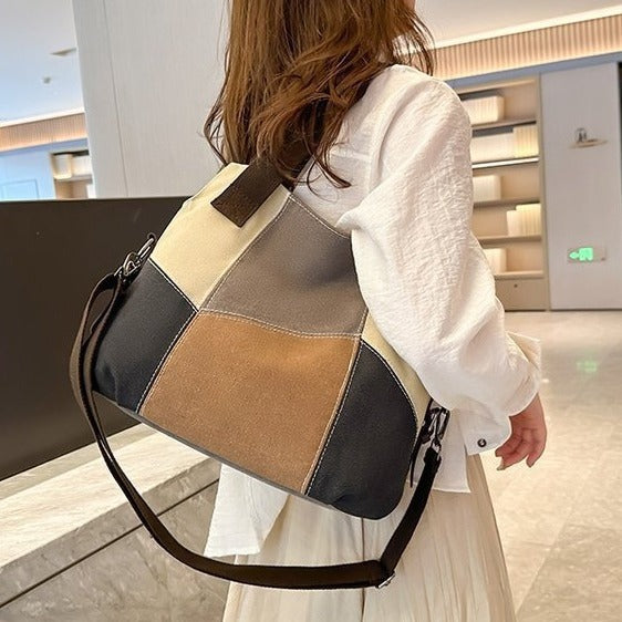 Damen modische Umhängetasche mit angesagtem Patchwork-Design Nord Taschen